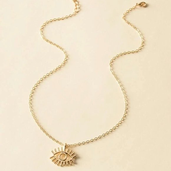 ❌RELISTED❌ The Protector Necklace NWT Gold Evil Eye Charm Pendant Necklace NEW - Picture 3 of 8